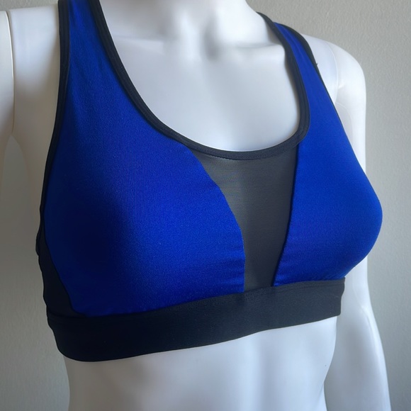 La Senza Sports Bra Medium Blue Black - Picture 2 of 7